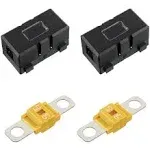 BOJACK 60 Amp AMI/Midi Fuse Holders and High Current Bolt-on Midi Fuses 60A for Cars Trucks Vehicles (Pack of 2