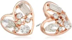 Betsey Johnson "Iconic Baguette" Crystal Stud Earrings