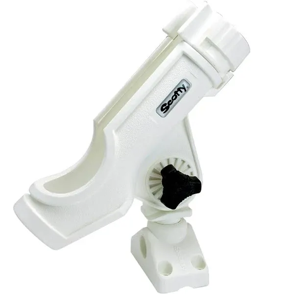 Scotty Powerlock Rod Holder White w/241 Side/Deck Mount [230-WH]