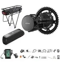 BAFANG Mid Drive Kit Ebike Conversion Kit with Battery BBS02 BBSHD 1000W 750W ...