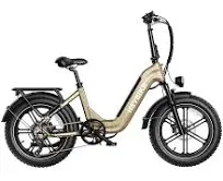 Heybike Ranger S Electric Bike for Adults, 750W Foldable Ebike with 48V 14.4AH Removable Battery, 20" x 4.0 Fat Tire Step-thru Electric Bicycle, 7-Speed Hydraulic Fork