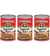 La Preferida Canned Spanish Rice Quick & Easy, Robust Sauce of Tomatoes, Bell Pepper and Onion. Vegan