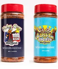 Meat Church BBQ Rub Combo Honey Hog and Holy Gospel BBQ Rub and Seasoning for Meat and Vegetables