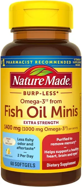 Nature Made 1400 mg, 130 ct Ultra Omega-3 from Fish Oil Softgels