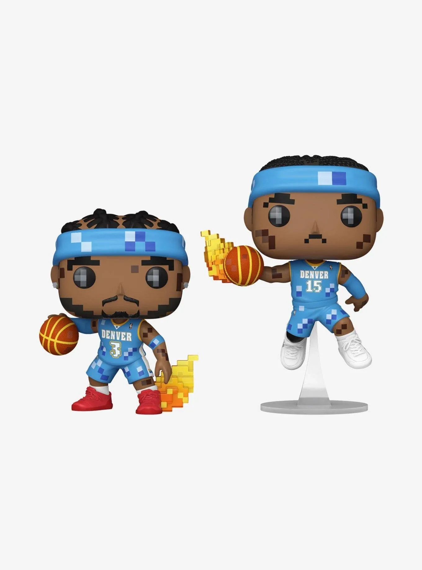 NBA JAM Denver Nuggets Allen Iverson and Carmelo Anthony 8-Bit Funko Pop!