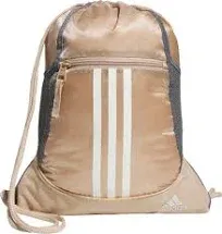 ADIDAS Media Safe Lined Pocket ALLIANCE II SACKPACK 5148496 BLACK/GOLD METALLIC