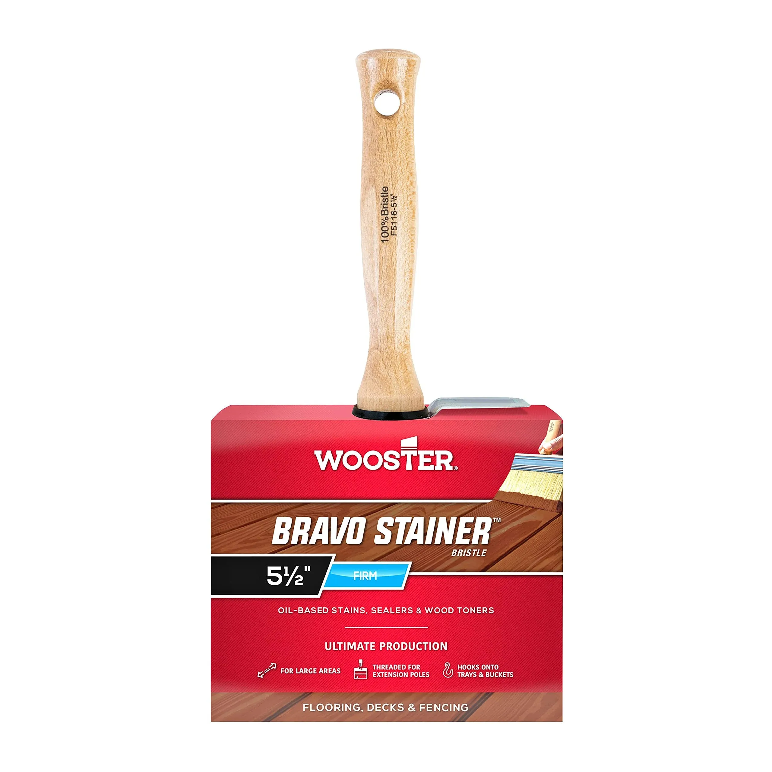 Brush Stain White China 5.5in,No F5116-5 1/2,  Wooster Brush