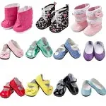 Toyysb 6 Pairs of Doll Shoes Include Boots Leather Shoes Fits 18 inch American ...