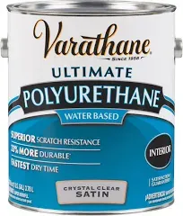 Varathane® Ultimate Water-Based Crystal Clear Satin Wood Polyurethane - 1 gal.