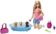 Barbie and Puppy Bath Time Playset