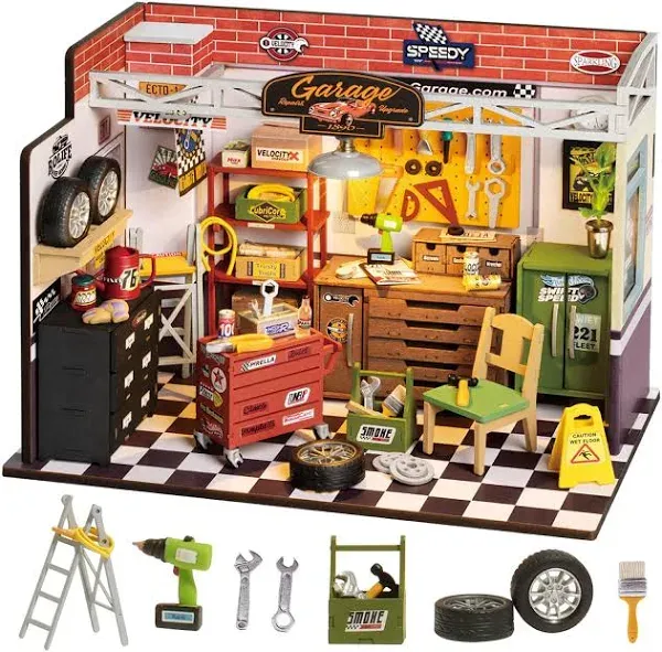 Rolife Garage Workshop DIY Miniature House Kit