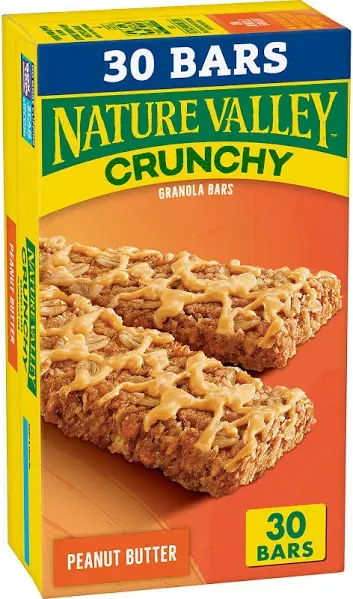 Nature Valley Granola Bars, Crunchy, Peanut Butter, 6 Pouches - 1.49 oz, 2-Bars