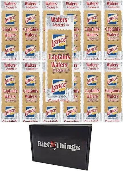 Lance Captain's Wafers Crackers - Two Crackers per Pouch - Pack of 50