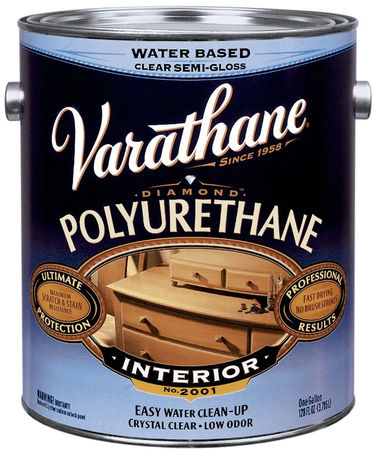 Rust-Oleum 200231 Water-Based Polyurethane Paint, 1-Gal, Satin