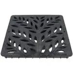 NDS 12" Catch Basin Decorative Botanical Grate - Black