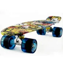 Space Galaxy Skateboard Light Up Wheels Complete 22 Inch Mini Cruiser Retro