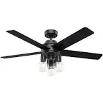 Hunter - 52" Ceiling Fan - Hardwick, Matte Black 50594