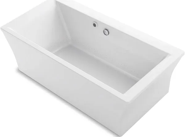 Kohler 6367-0 Stargaze 72-Inch X 36-Inch Freestanding Bath with Fluted Shroud and Center Drain, White, 1-Pack, 60 Or More Gallons