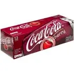 Coca-Cola Soda, Cherry, 12 Pack - 12 pack, 12 fl oz cans