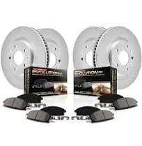 Power Stop CRK8362,Z17 Front and Rear Coated Rotor Kit-Coated Brake Rotors, Ceramic Brake Pads For Toyota Corolla 2019-2022 [Model Specific]