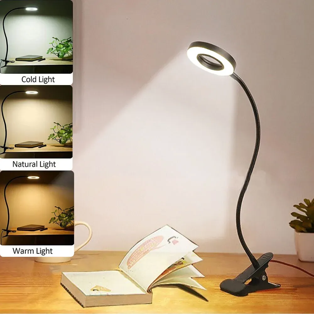 LED Desk Lamp Adjustable Swing Arm Lamp Eye-Caring Reading Lamp Desk Light