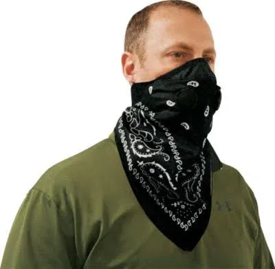 ATV TEK Pro Series Bandana Style Dust Mask, Black, Universal/XL