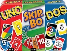 Uno DOS Skip-Bo Card Game Bundle