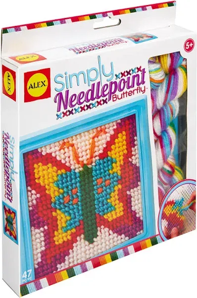 ALEX Toys Simply Needlepoint Butterfly Kids Art and Craft Activity