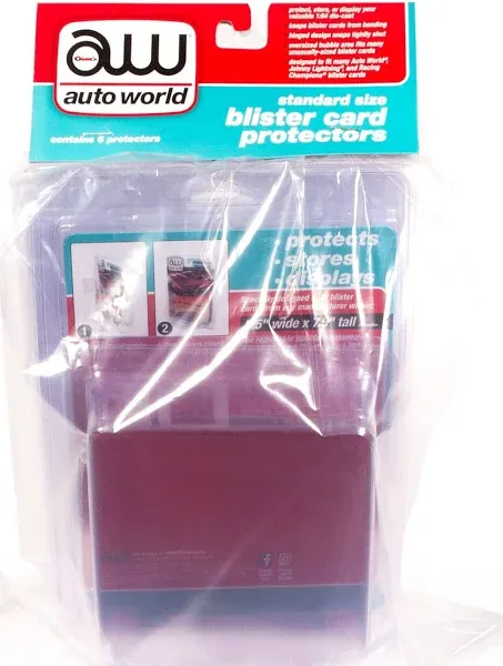 Auto World Standard Size 6 Blister Card Protectors