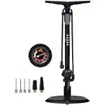 Gobko Bike Floor Pump with Gauge,Floor Bicycle Pump with Both Presta and Schrader Bicycle Pumps Valves High Pressure 160psi Multi-Purpose Portable Air