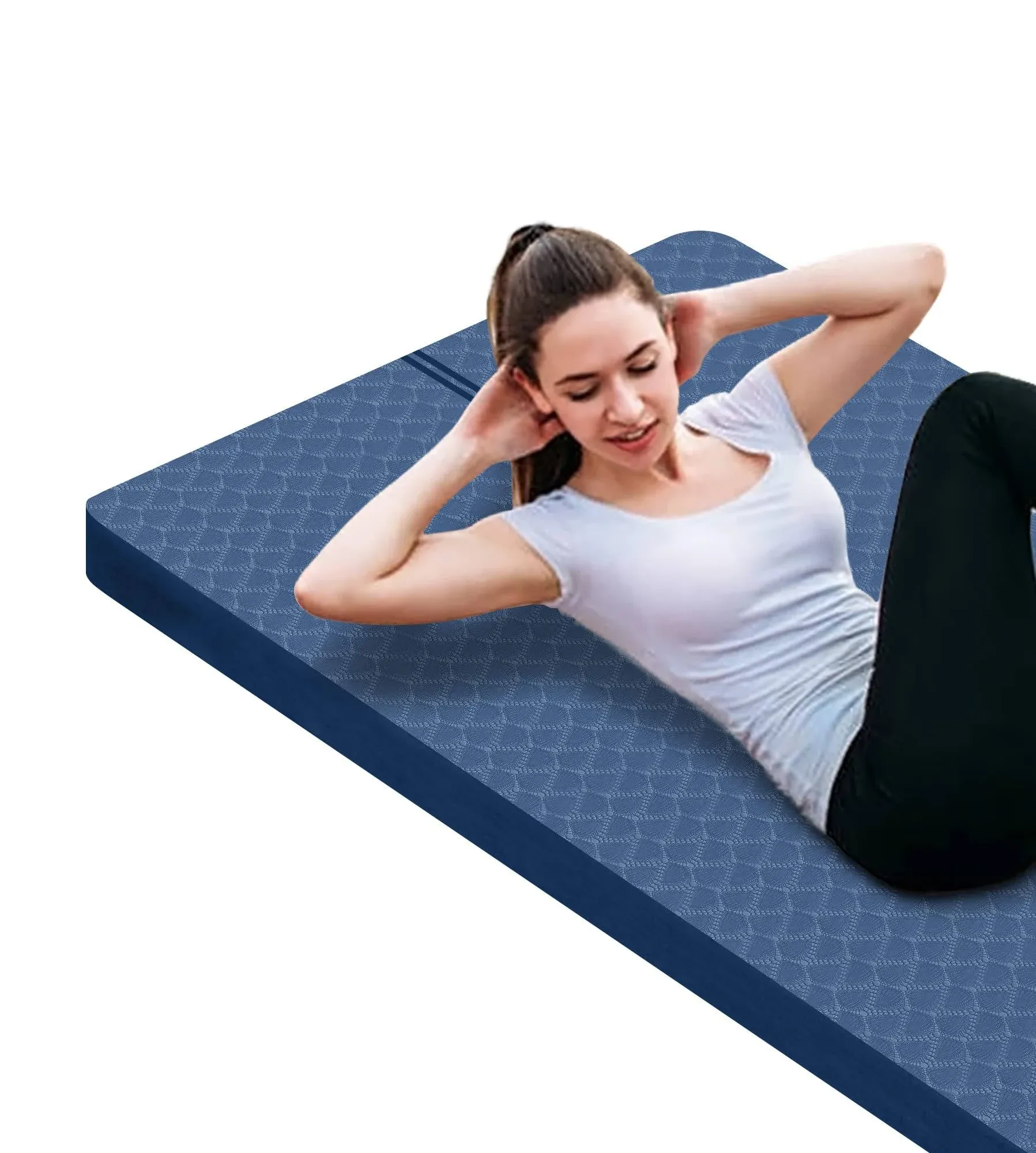 nuveti Large Exercise Mat - 15mm/20mm/30mm Thick Yoga 183X80X15MM, DarkBlue 