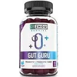 Zhou Nutrition, Gut Guru Probiotic Gummies, 60 Count