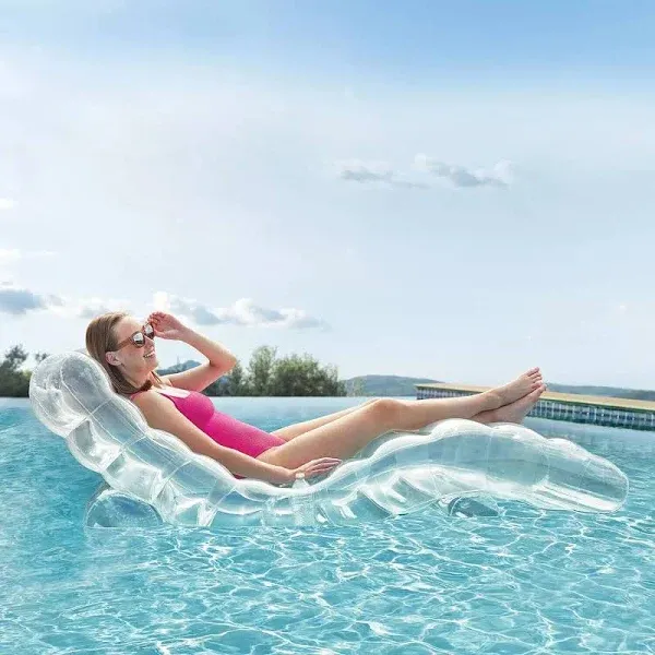 Members Mark 5.6 Foot Calm Clear Chaise Lounger Pool Float