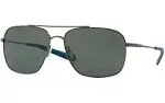 NEW Costa Del Mar CANAVERAL Polarized Sunglasses Brushed Grey / Gray Glass 580G