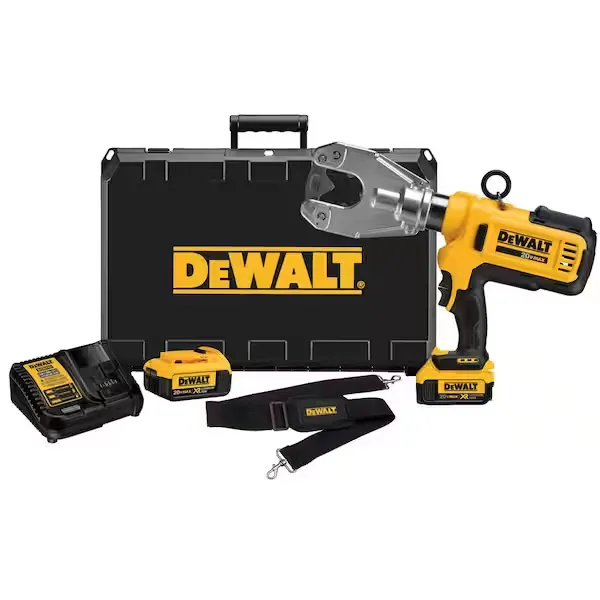 DEWALT 20V MAX Cordless Dieless Cable Crimping Tool with (2) 20V 4.0Ah Batteries, Charger, and Case DCE350M2