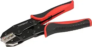 Toprema Crimping Tool for Heat Shrink Connectors Ratcheting Wire Crimper Ratchet Terminal Plier Hand Crimp Tool