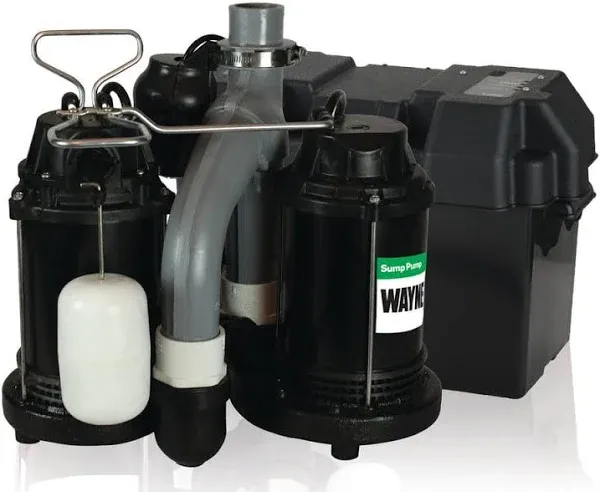 WAYNE 1/2 HP Combination Primary and Backup Sump Pump System