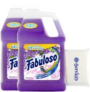 Number 1 In Service Fabuloso Makes 64 Gallons Lavender Purple Liquid Multi-Purpose Professional Household Non Toxic Fabolous Hardwood Floor Cleaner Bundled Wallet Tissue pack