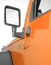 Rugged Ridge 11025.04 Jeep Wrangler JK Mirror Relocation Brackets; Black