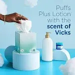 Puffs Plus Vicks Lotion 2-Ply Facial Tissues, (Pack of 6 Box), Vicks Ultra Soft Tissues (88 Tissues per Box) with Laiby Sticker