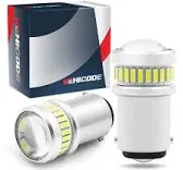 VehiCode 12V/24V #90 1004 1142 LED Bulb Blue Waterproof 1076 BA15D Double Con...