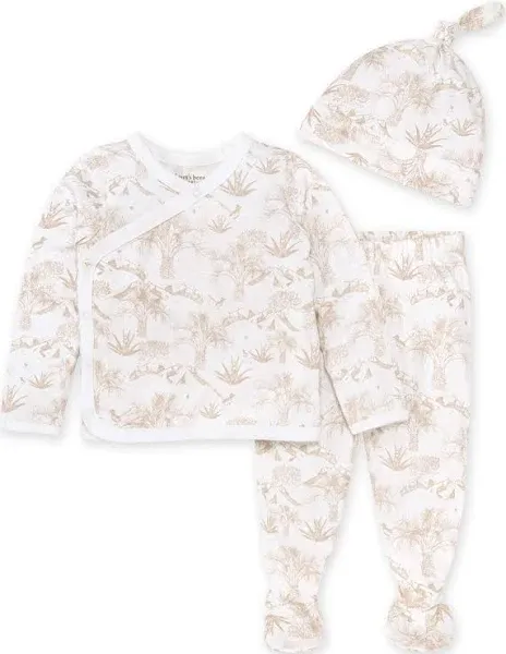 Burt's Bees Take Me Home 3 Piece Set - Palm Desert Toile - Cloud | The Baby Cubby