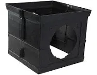 NDS 1216 Catch Basin Riser for 12 Inch Square Catch Basin Drain and 12 Inch Low-Profile Adapter Drain, Black