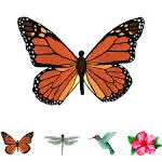 Screen Door Saver - Screen Magnets - Keep People and Pets from Running Into Screen Doors & Patch Small Holes with Screen Door Magnets - Butterfly - 5