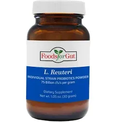 Foods For Gut Lactobacillus Reuteri Probiotic Powder 75 Billion cfu's 30 Gram