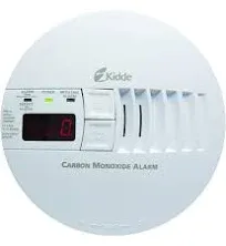 KIDDE AC HARDWIRED OPERATED CARBON MONOXIDE DETECTOR ALARM WITH DIGITAL DISPLAY 