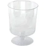 Disposable Plastic Clear 8oz Wine Glasses Crystal-Like Design - for Party's and Weddings - 240 Glasses