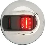 Attwood NV3012SSR-7 LightArmor 2-Mile Vertical Surface Mount Navigation Light, Red LED Lighting, Round Stainless Housing