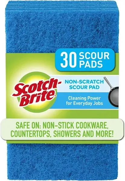 Scotch Brite Scour Pads, Non-Scratch, 3 Pack - 3 pads