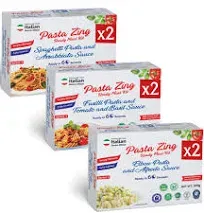 Pasta Zing Ready to Eat Meals Microwavable Pasta in 60 Seconds Variety Pack